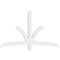 Ekena Millwork Davenport Architectural Grade PVC Gable Bracket, 72"W x 45"H x 4"D x 4"F, 15/12 Pitch GBP072X45X0404DAV00 - alternate 2